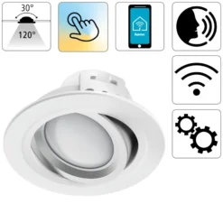Hama WLAN LED-Einbauspot, App-Steuerung CCT weiß
