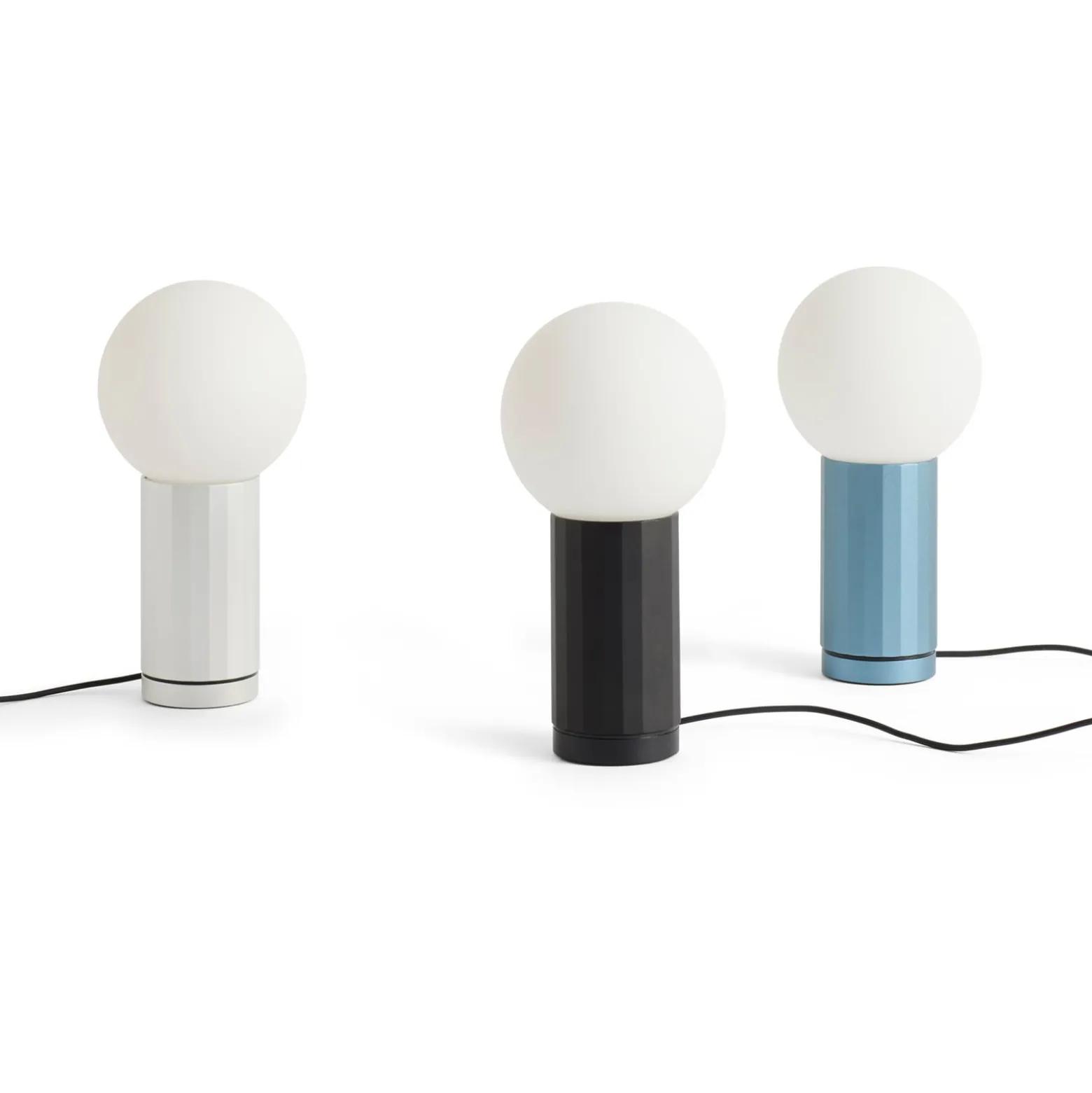 HAY LED-Tischleuchte TURN ON, aluminium, Höhe 20 cm, dimmbar