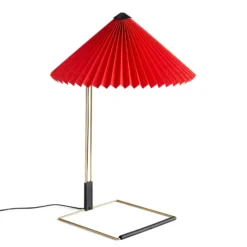HAY Matin 380 LED-Tischleuchte Plissee, hellrot