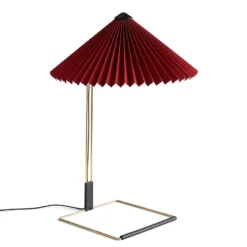 HAY Matin 380 LED-Tischleuchte Plissee, oxidrot