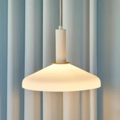 HÜBSCH Hängeleuchte Apollo, sandfarben, orange, Eisen, Glas