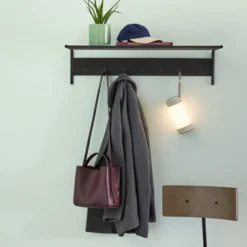 HÜBSCH LED-Akku-Tischleuchte Camp, sand, Glas, Eisen, IP44