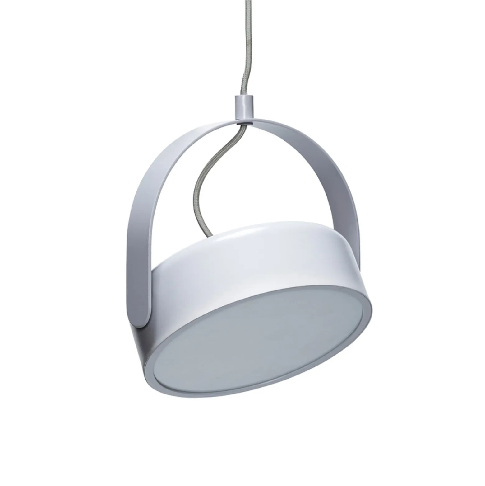 HÜBSCH LED-Hängeleuchte Stage, grau, Eisen, 3.000 K