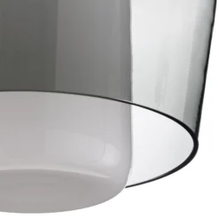 Helestra Canio Glas-Deckenleuchte, rauchgrau