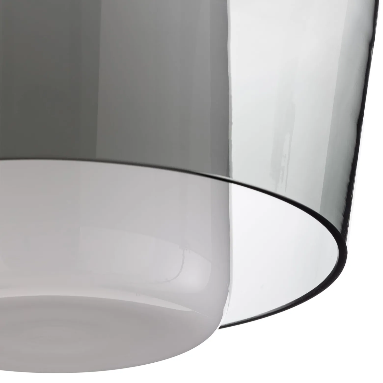 Helestra Canio Glas-Deckenleuchte, rauchgrau