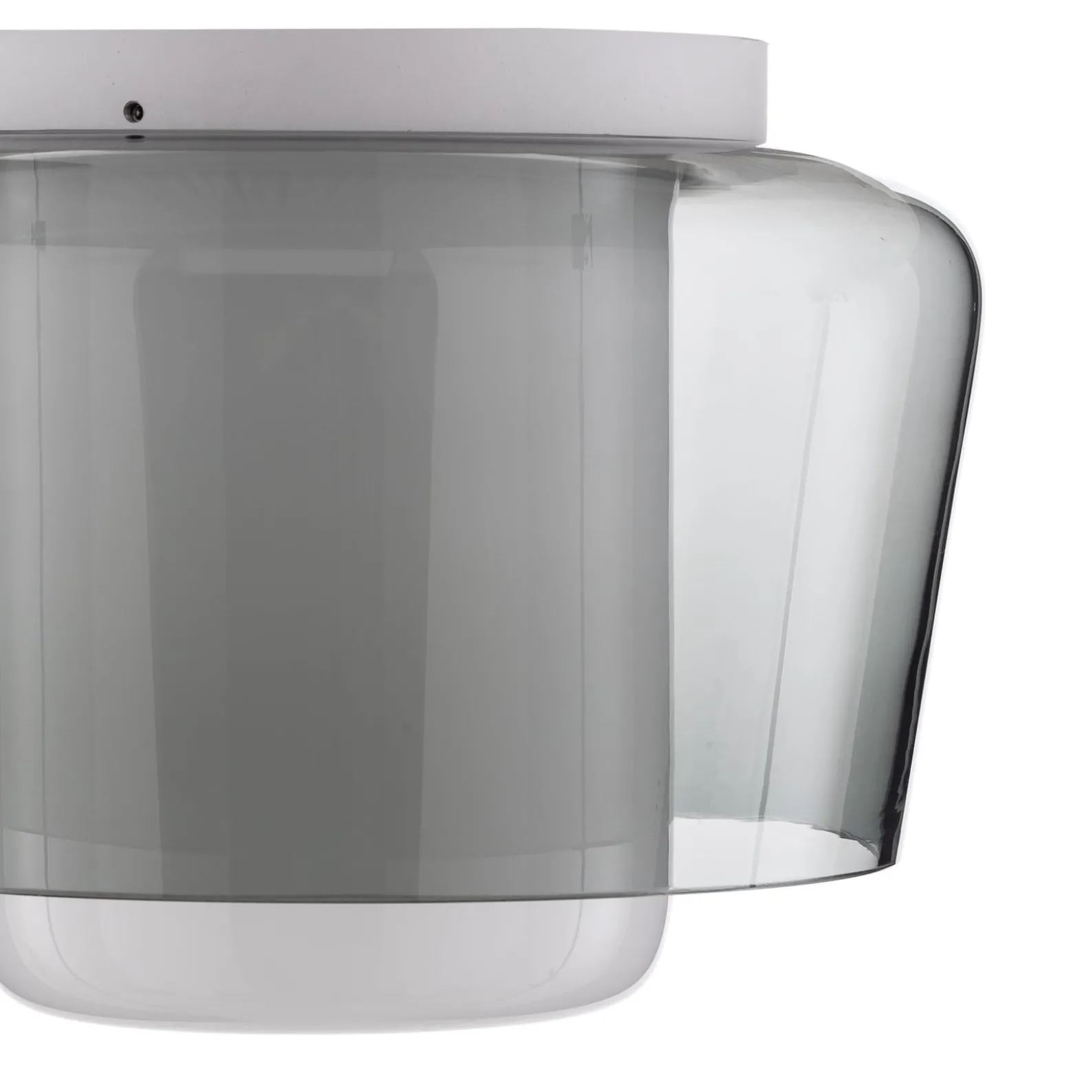 Helestra Canio Glas-Deckenleuchte, rauchgrau