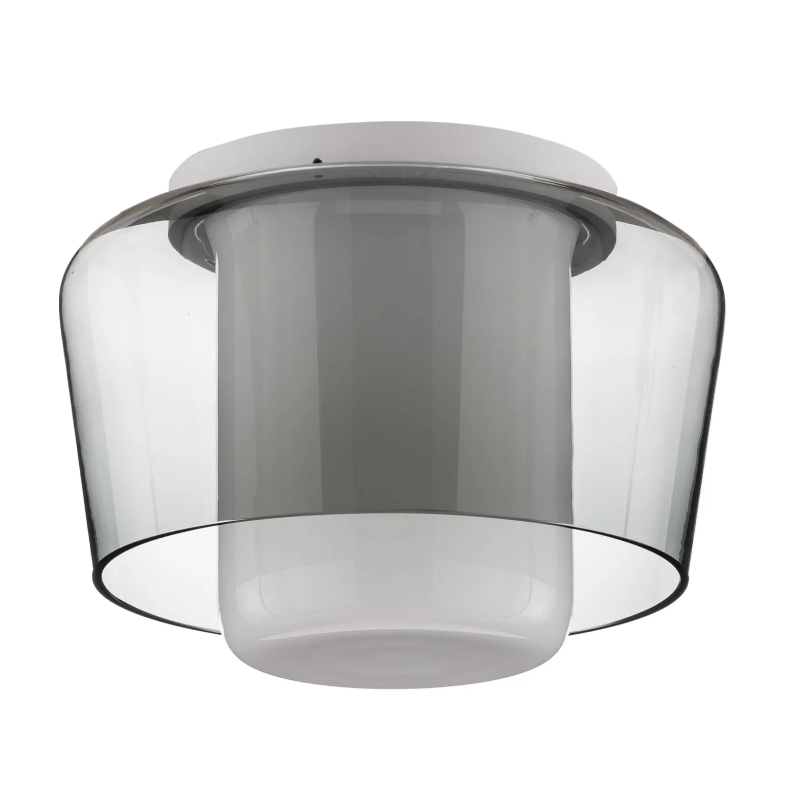 Helestra Canio Glas-Deckenleuchte, rauchgrau