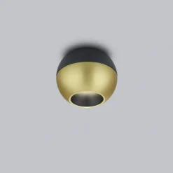 Helestra Eto LED-Deckenspot Ø10cm 927 gold-schwarz