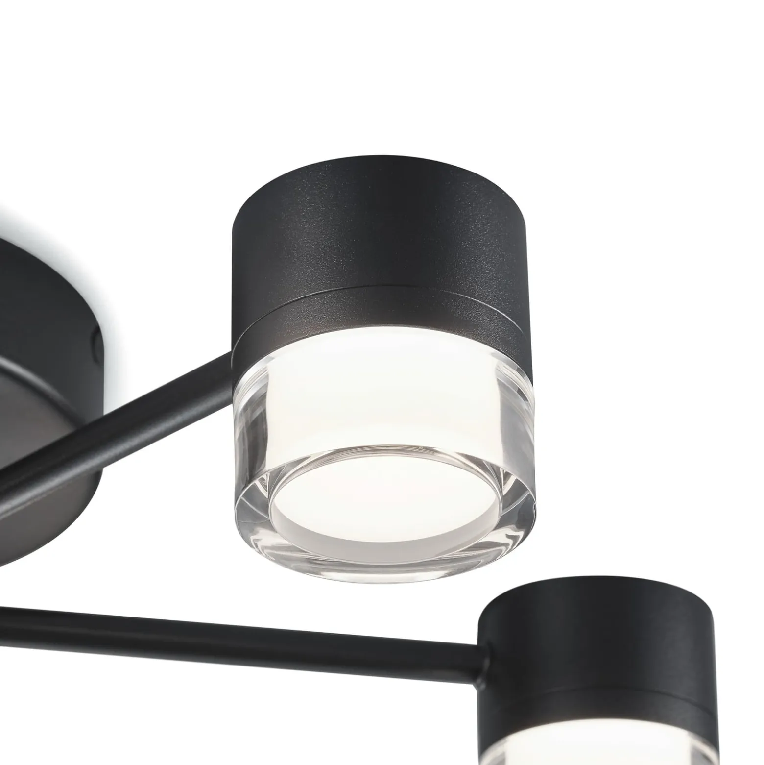 Helestra Kala LED-Deckenleuchte, schwarz, 11-flg.