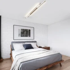 Helestra LED-Deckenlampe LEDA, braun, Länge 150 cm, dimmbar