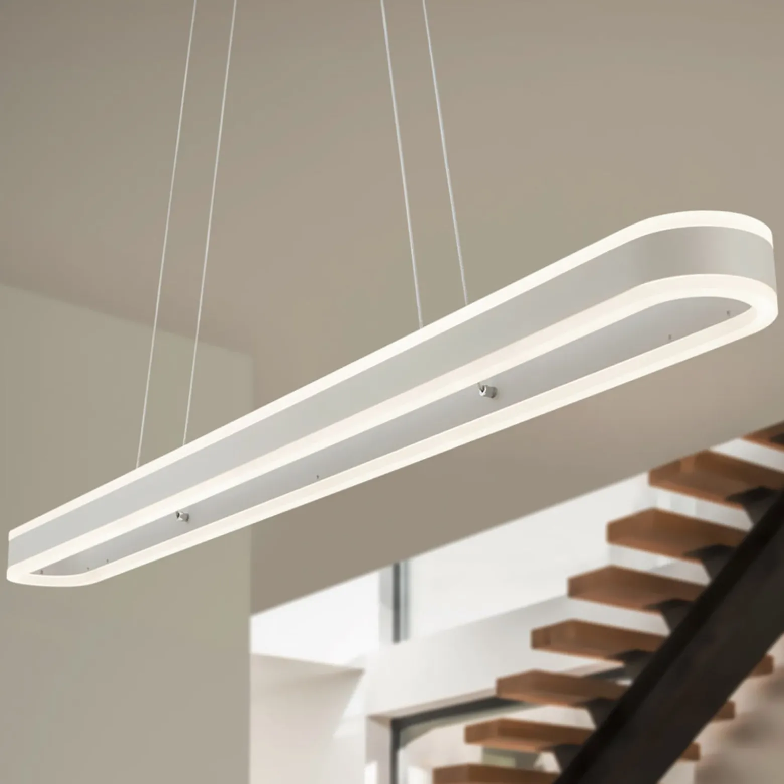 Helestra Liv - längliche LED-Hängeleuchte, dimmbar