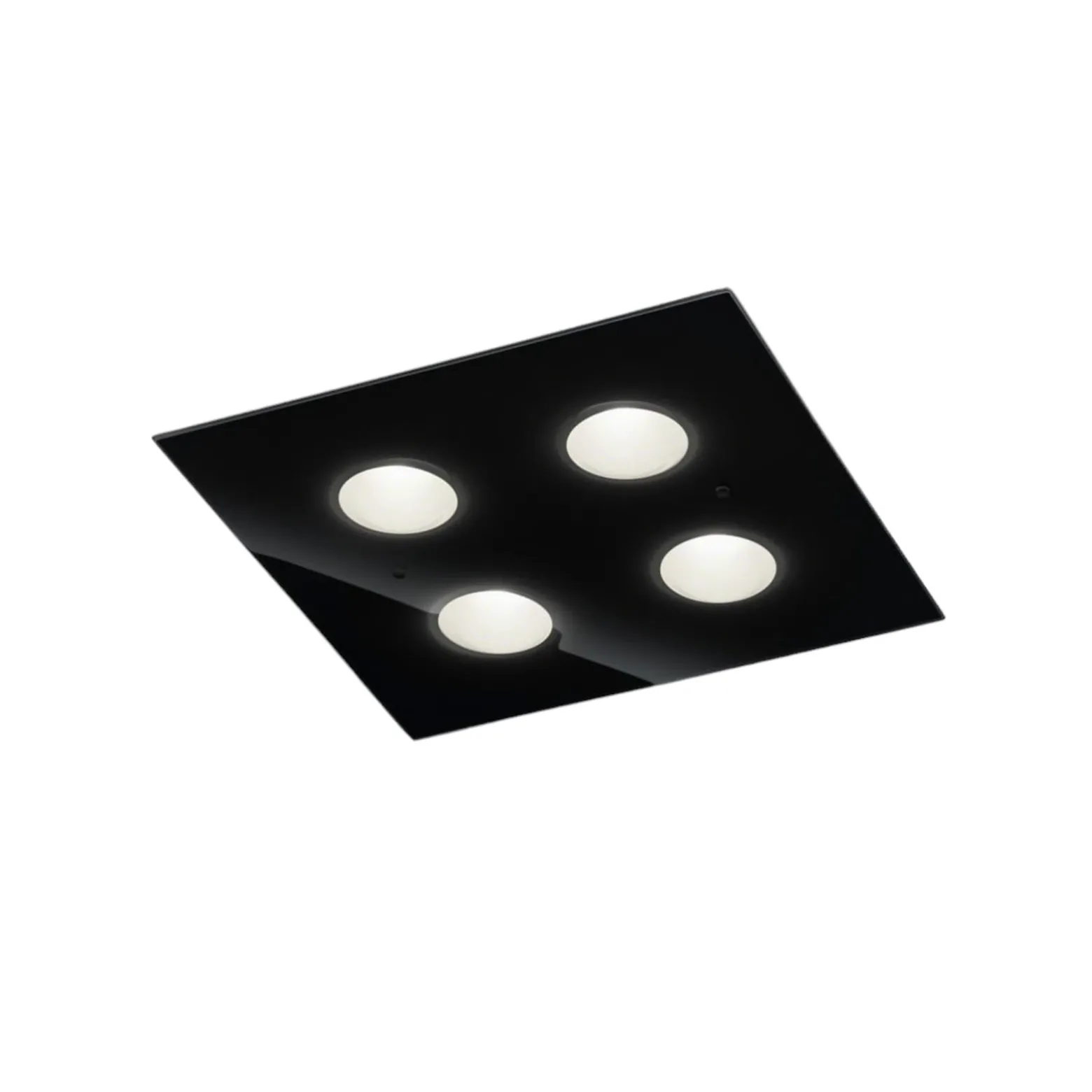 Helestra Nomi LED-Deckenlampe 38x38cm dim schwarz