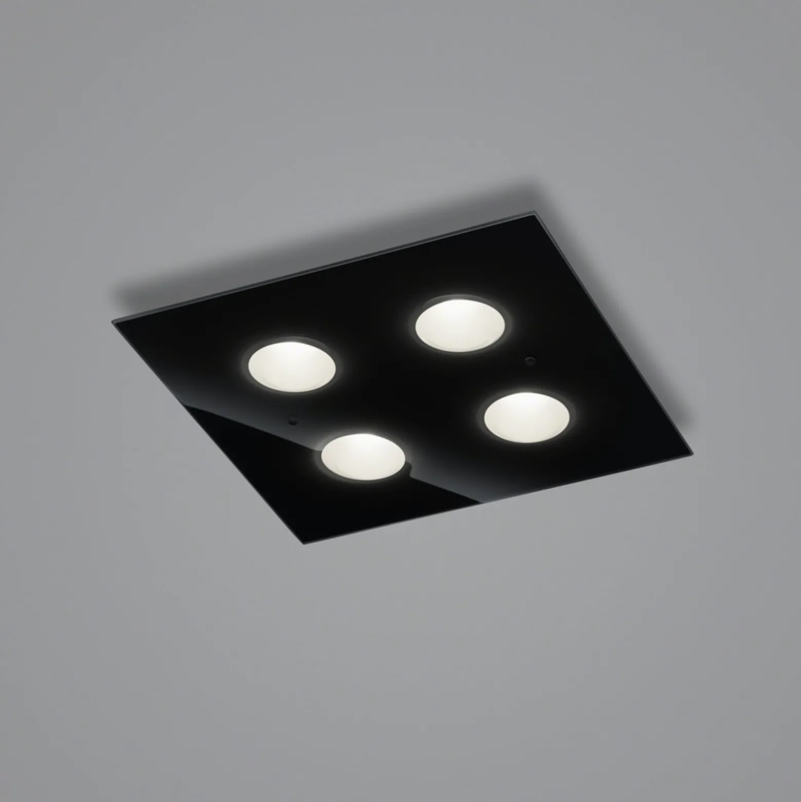 Helestra Nomi LED-Deckenlampe 38x38cm dim schwarz