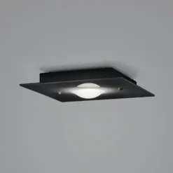 Helestra Nomi LED-Deckenlampe 23x23cm dim schwarz