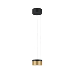 Helestra Oda LED-Hängeleuchte schwarz/gold