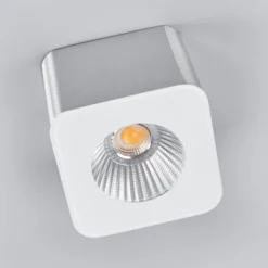 Helestra Oso LED-Deckenspot, eckig, alu matt