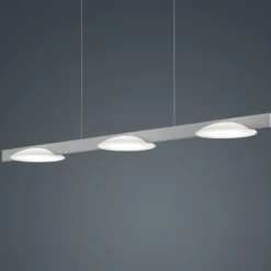 Helestra Pole LED-Hängeleuchte dreiflammig nickel