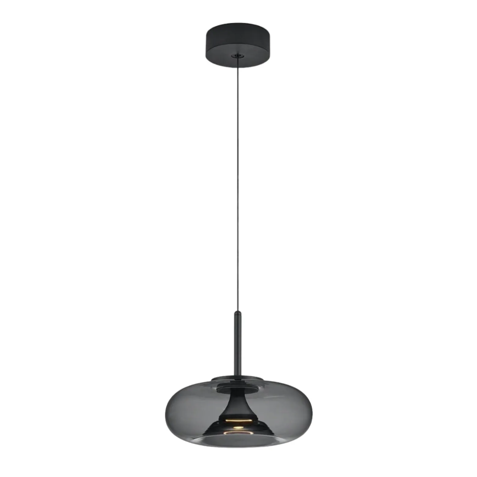 Helestra Sica LED-Hängeleuchte schwarz/rauchgrau