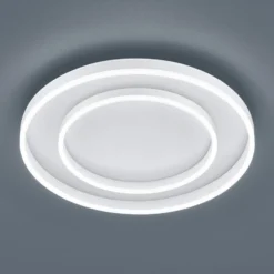 Helestra Sona LED-Deckenleuchte dimmbar Ø60cm weiß