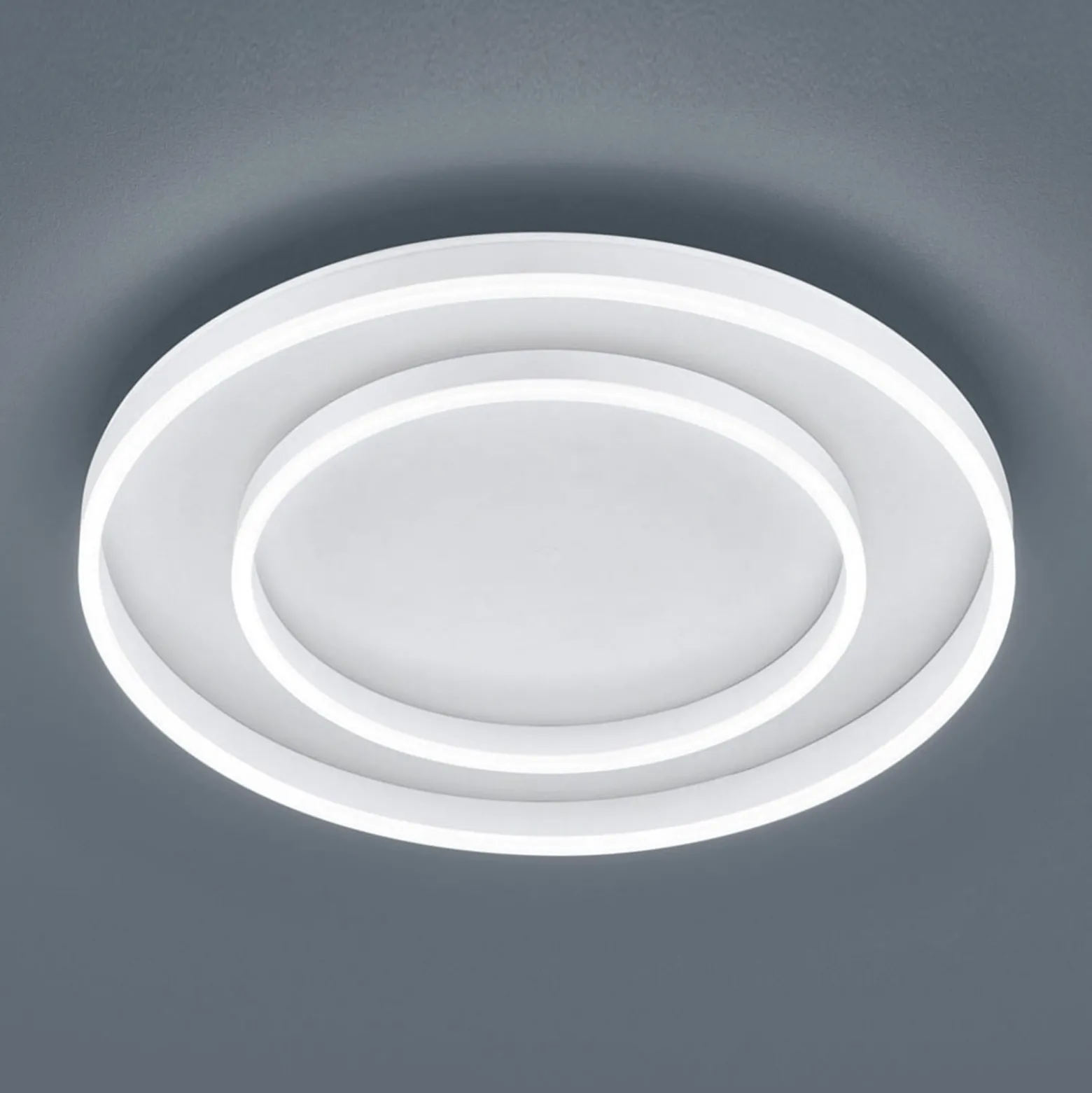 Helestra Sona LED-Deckenleuchte dimmbar Ø60cm weiß