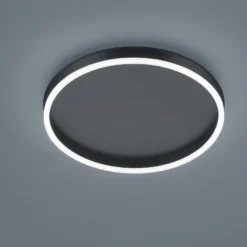 Helestra Sona LED-Deckenleuchte, schwarz, Ø 40 cm