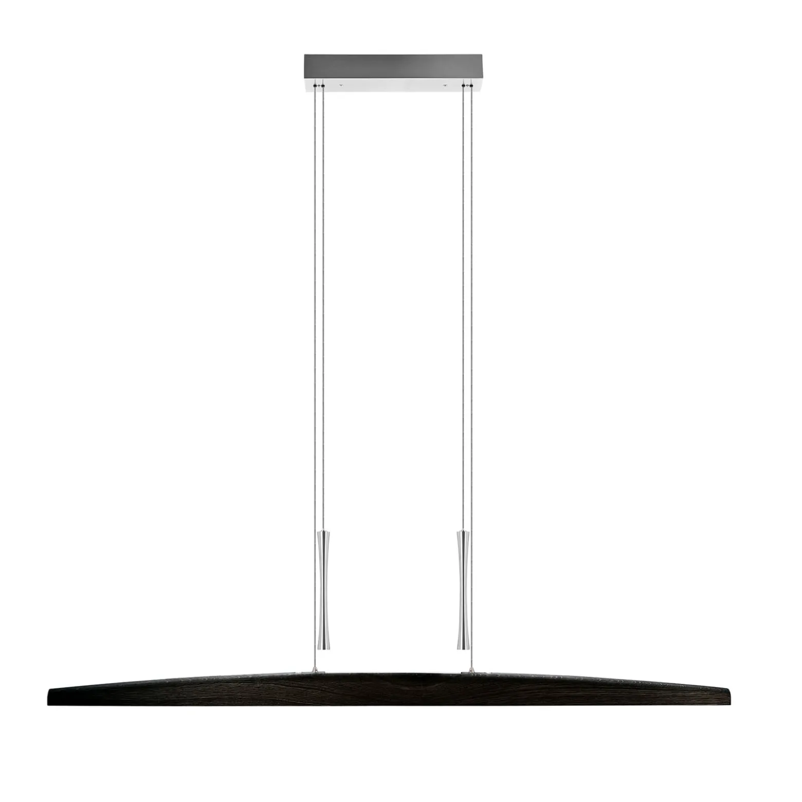 HerzBlut Arco LED-Hängelampe asteiche kohle 130cm