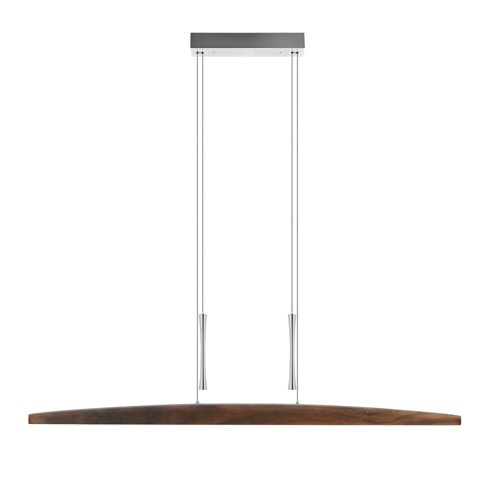 HerzBlut Arco LED-Hängelampe nussbaum geölt 130cm