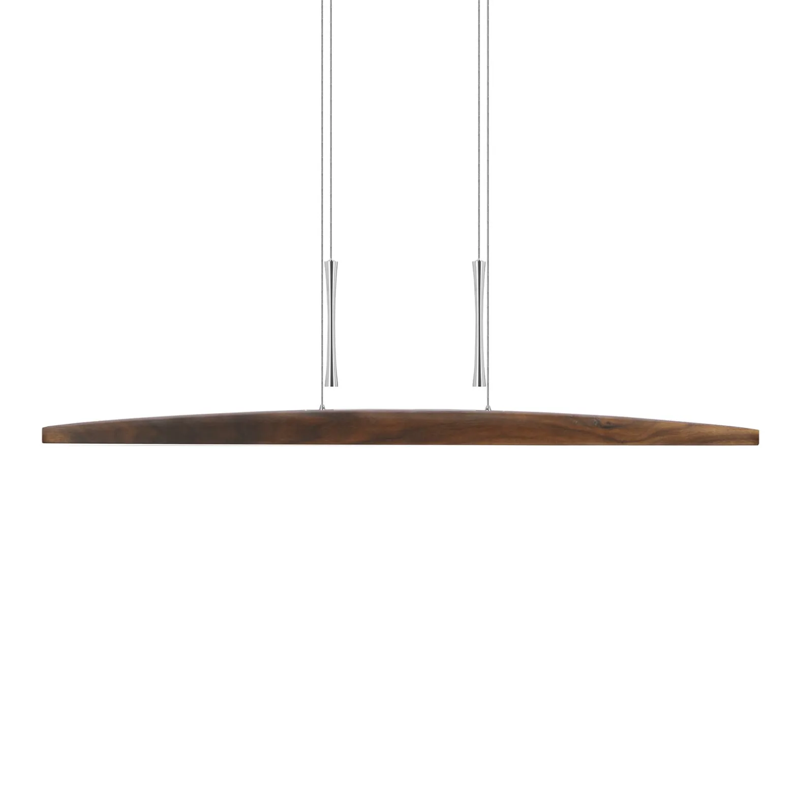 HerzBlut Arco LED-Hängelampe nussbaum geölt 130cm