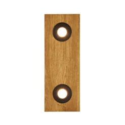 HerzBlut Deckenleuchte Lennon, 44 cm, 2-flammig, Holz, GU10