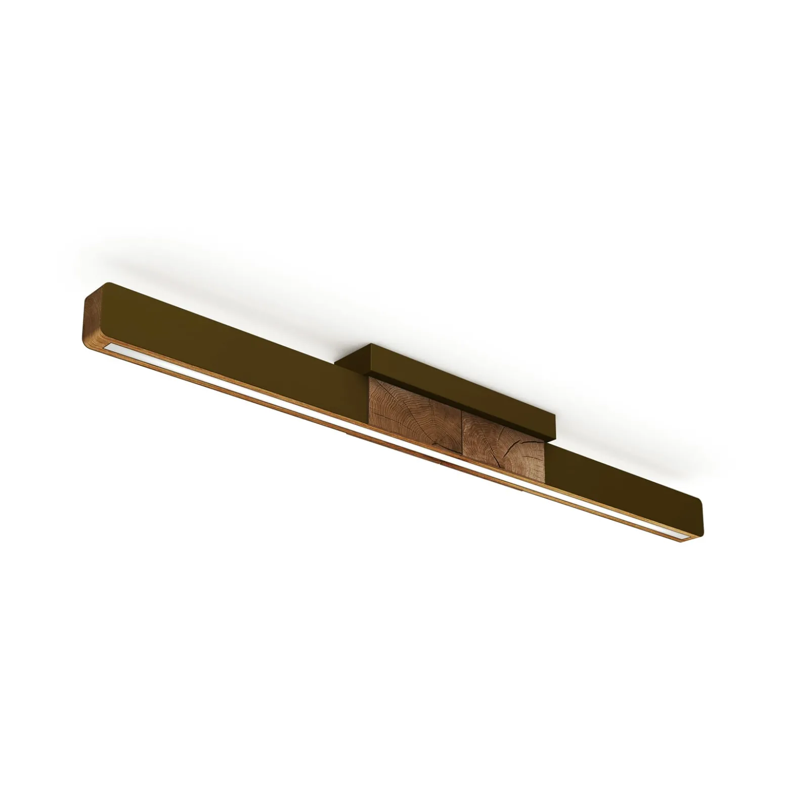 HerzBlut LED-Deckenlampe Lana del bronco, Holz, dimmbar