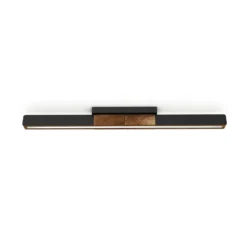 HerzBlut LED-Deckenleuchte Lana del nero, Holz, dimmbar