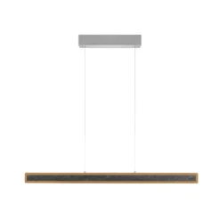 HerzBlut LED-Hängelampe Karl G, Holz/Stein, up/down, dimmbar
