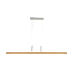 HerzBlut LED-Hängelampe Leonora, 121 cm, Holz, dimmbar