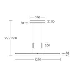 HerzBlut LED-Hängelampe Leonora, 121 cm, Holz, dimmbar