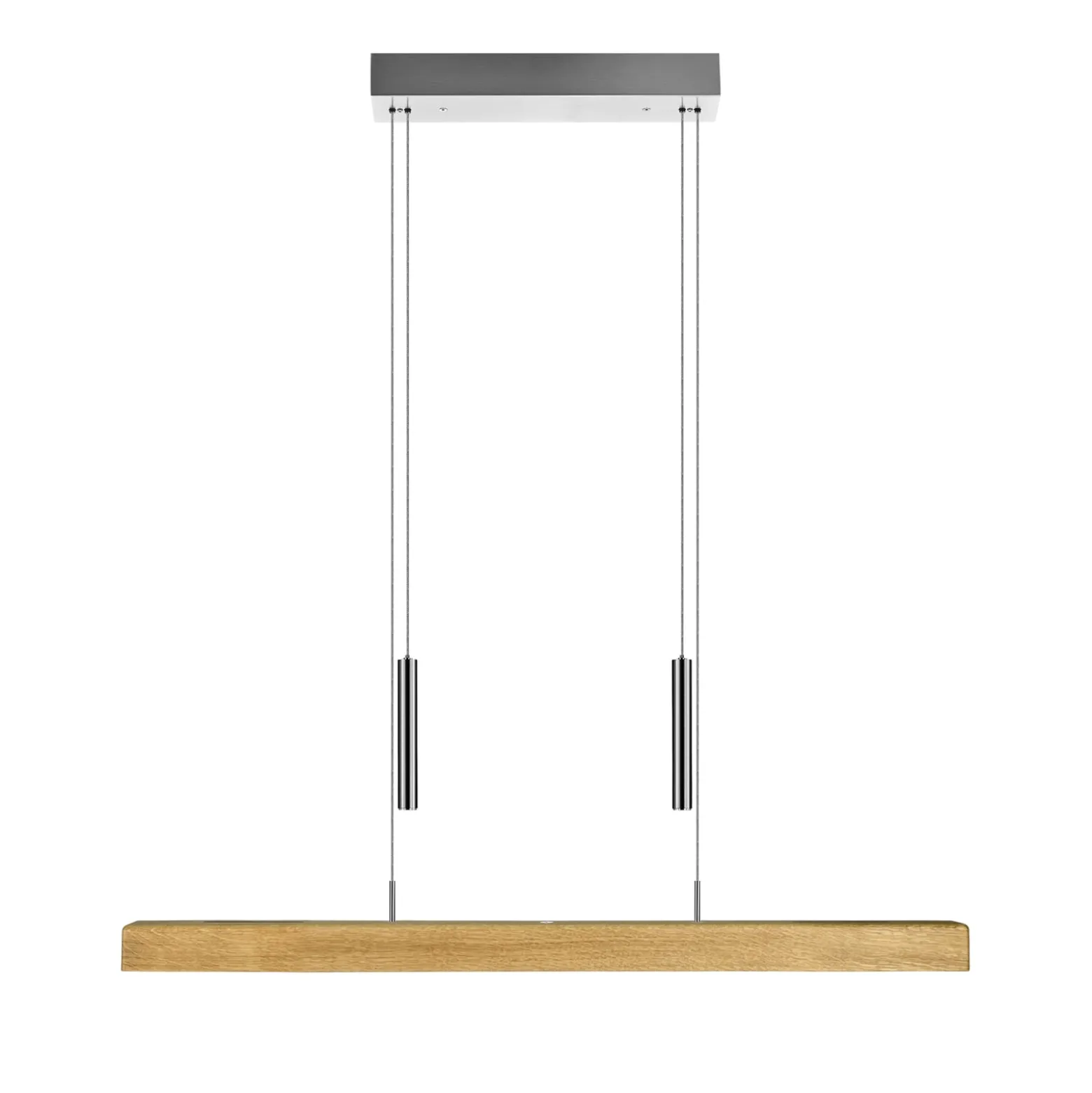 HerzBlut LED-Hängelampe Leonora, 85 cm, Holz, dimmbar