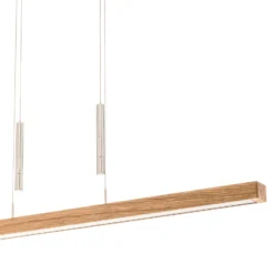 HerzBlut Leonora Hängelampe Down 121cm Eiche natur