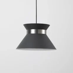 Hängelampe Avery mit Metallschirm anthrazit/nickel