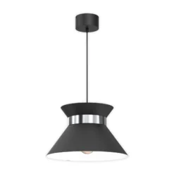 Hängelampe Avery mit Metallschirm anthrazit/nickel