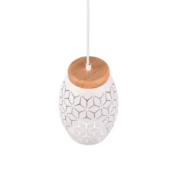 Hängelampe Bidar, Ø 15 cm, weiß matt, Metall