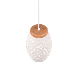 Hängelampe Bidar, Ø 15 cm, weiß matt, Metall