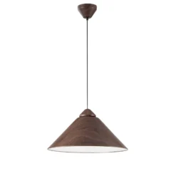 Hängelampe Big Bang kastanienbraun/weiß, Ø 49 cm, Metall