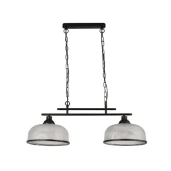 Hängelampe Bistro 2-flammig, schwarz