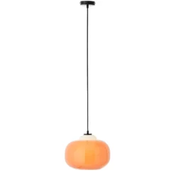 Hängelampe Blop aus Glas, orange