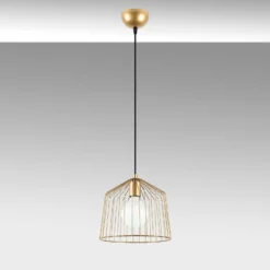 Hängelampe Cat 12060 1-flammig Ø26cm gold glänzend