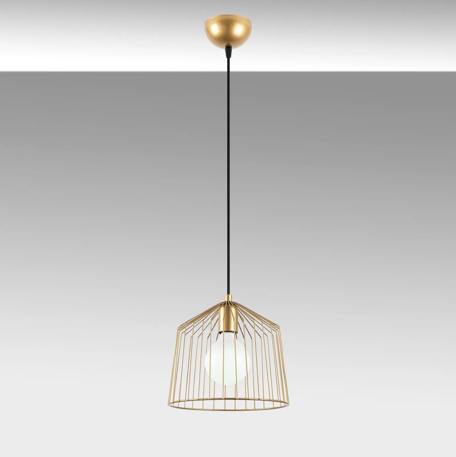 Hängelampe Cat 12060 1-flammig Ø26cm gold glänzend