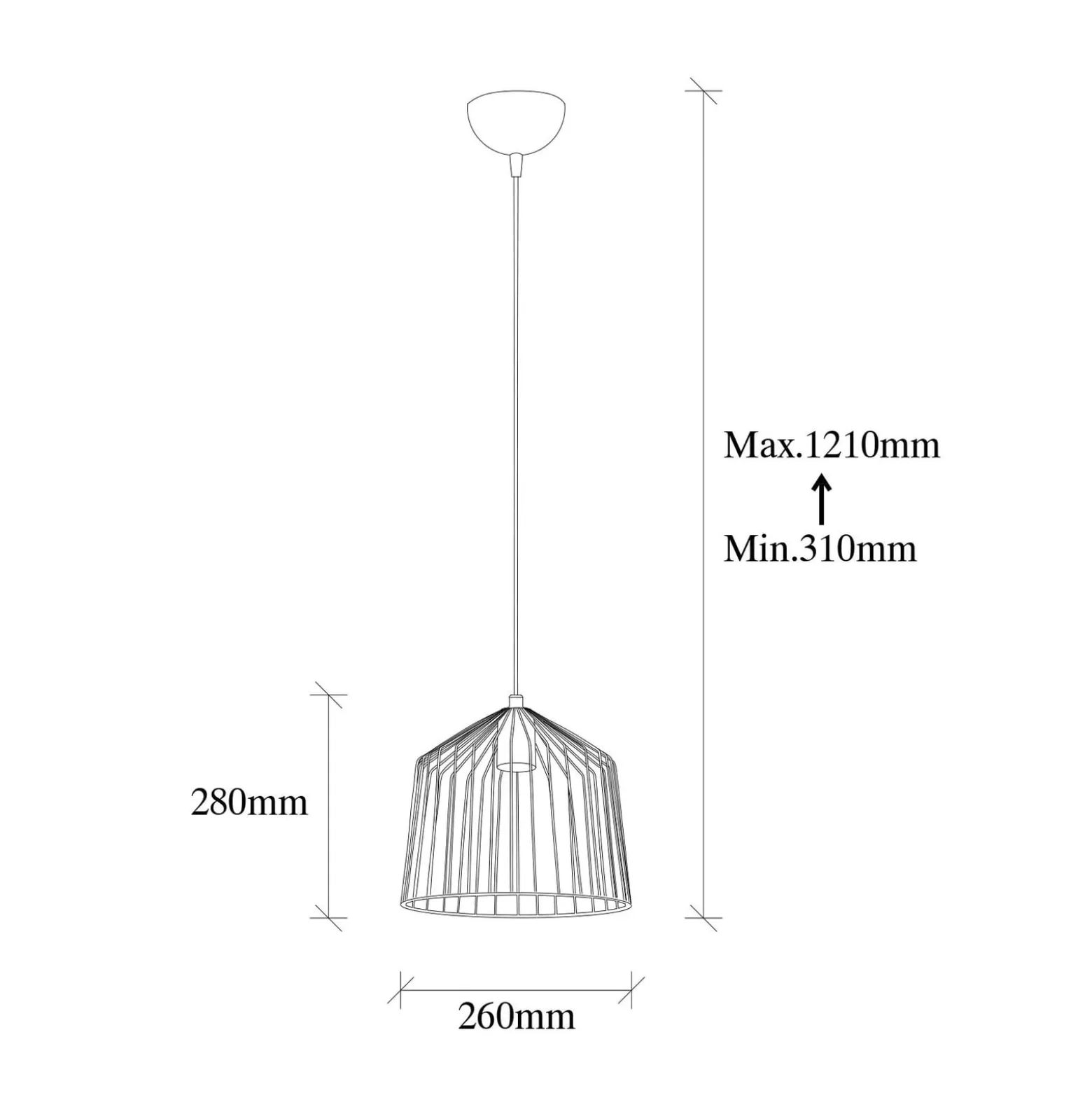 Hängelampe Cat 12060 1-flammig Ø26cm gold glänzend