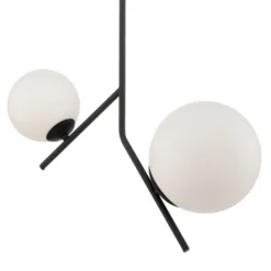 Hängelampe Dione, zweiflammig, schwarz