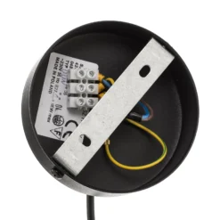 Hängelampe Dunka 1 mit einem Metallschirm, schwarz