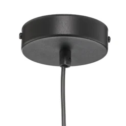 Hängelampe Dunka 1 mit einem Metallschirm, schwarz