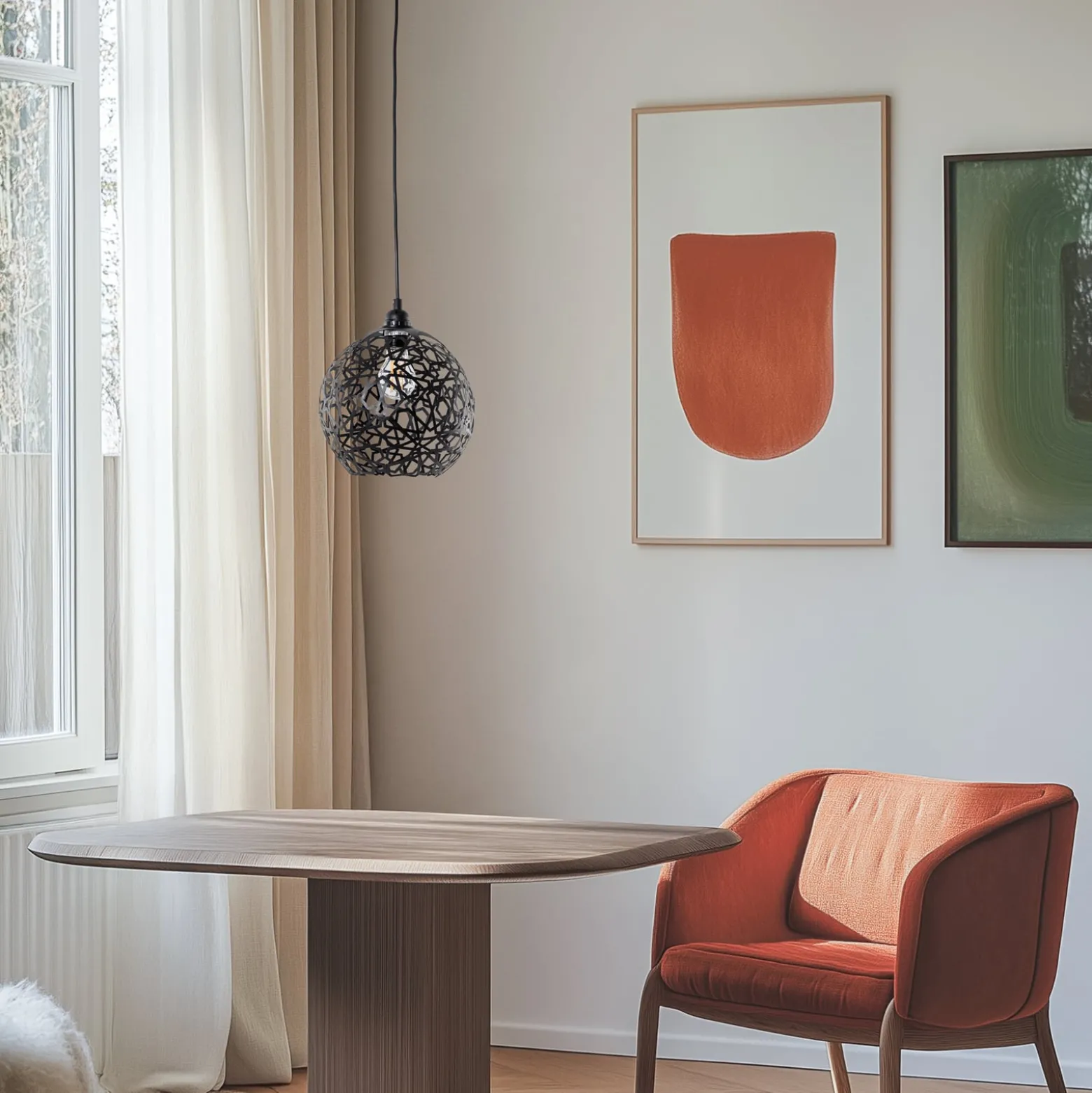 Hängelampe Fellini MR-785 1-flammig Ø 25cm schwarz